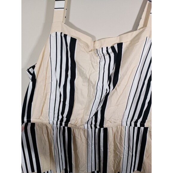 Lane Bryant Square Neck Tiered Striped Flowy Beach Maxi Dress Plus Size 20 - Picture 4 of 9